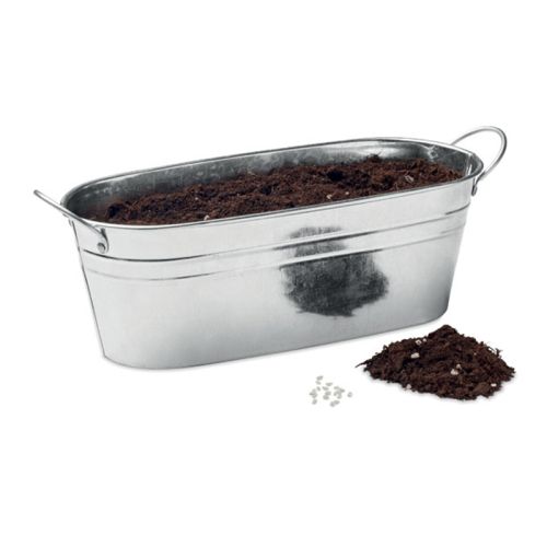 Zink plantekasse med krydderurter - Billede 3